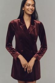 Good American Velvet Blazer Mini Dress at Anthropologie