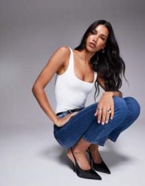 Good American sculpting modern tank bodysuit in white at ASOS