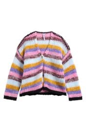 Good Luck Girl Kids\' Stripe Open Stitch Cardigan at Nordstrom