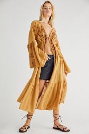 Good Vibes Embroidered Kimono at Free People