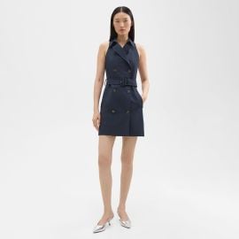 Good Wool Halter Trench Dress at Theory