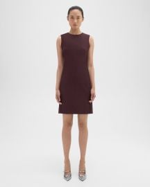 Good Wool Sleeveless Fitted Dress at Theory