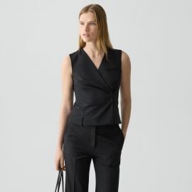 Good Wool Wrap Vest at Theory