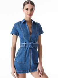 Gorgeous Denim Dress With Braid Detail In Best Intentions  Alice And Olivia at Alice + Olivia