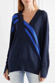 Grace wrap-effect merino wool sweater by Rag and Bone at Net A Porter