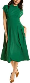 Gracia Womens A-Line Midi Dress S Green at Womens Clothing store at Amazon