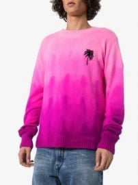 Gradient dye palm tree sweater by The Elder Statesman at Browns Fashion