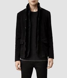 Graft Leather Blazer at All Saints