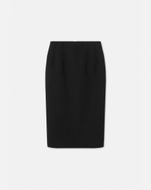 Grain de Poudre Pencil Midi Skirt Black Versace US at Versace