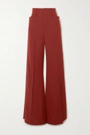 Grain de poudre wool-blend wide-leg pants at Net a Porter