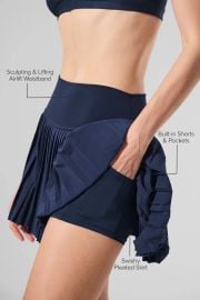 Grand Slam Tennis Skirt - Navy ALO at Alo Yoga