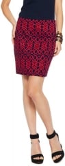 Graphic Geo Stretch Pique Skirt at C Wonder