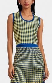 Graphic-Gingham Jacquard Crop Top by Derek Lam 10 Crosby at Saks Fifth Avenue