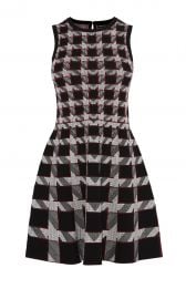 Graphic Houndstooth Dress at Karen Millen