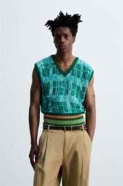 Graphic Print Knit Vest Otis Kwame Kye Quaicoe at Zara