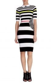 Graphic Stripe Knit Dress at Karen Millen