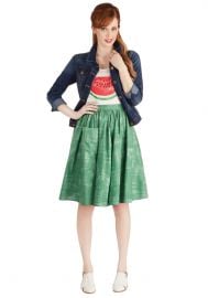 Grass is Greenest Skirt at ModCloth