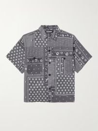 Gray Chopped Bandana-Print Cotton Shirt NEIGHBORHOOD MR PORTER at Mr Porter