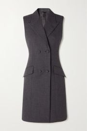 Gray Double-breasted wool grain de poudre dress GIVENCHY NET-A-PORTER at Net a Porter