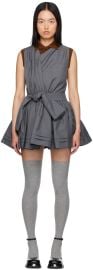 Gray Gathered Minidress at ssense