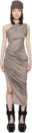 Gray Lido Draped Midi Dress at ssense