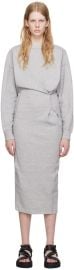 Gray Meg Midi Dress by Isabel Marant Etoile on Sale at Ssense