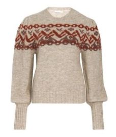 Gray Round Neck Sweater by Chloe at Net a Porter