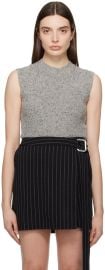 Gray Sleeveless Vest at Ssense
