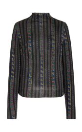 Greca-Print Stretch-Cotton Sweater By Versace at Moda Operandi