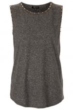 Gree studded tank from Topshop at Topshop