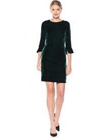 Green 3/4 Bell Velvet Sheath Dress by Donna Morgan at Nordstrom Rack