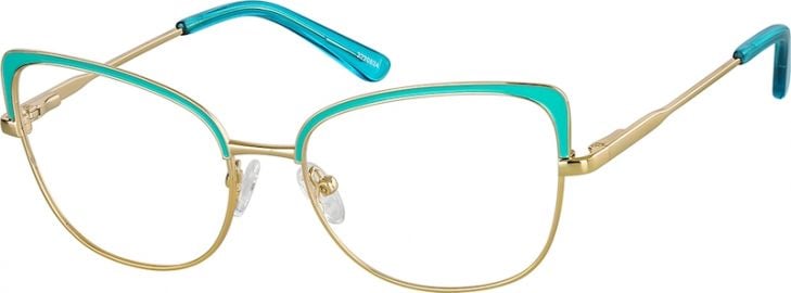 Green Cat-Eye Glasses 3220824 at Zenni Optical