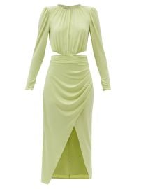 Green Crystal-embellished cutout midi dress  Self-Portrait  FASHION US at Matches