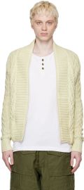 Green Fisherman Cropped Cardigan by Greg Lauren on Sale at Ssense