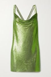 Green Hailey open-back chainmail mini dress  FANNIE SCHIAVONI  NET-A-PORTER at Net a Porter