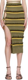 Green La Jupe Maille Concha Midi Skirt by Jacquemus on Sale at Ssense