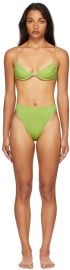 Green Lumire 90s Balconette Bikini by Osree on Sale at Ssense