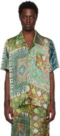 Green Paisley Shirt by division on Sale at Ssense