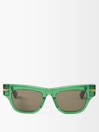 Green Ribbon cat-eye acetate sunglasses  Bottega Veneta  FASHION US at Matches