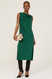 Green Satin Tunic by Marina Moscone x RTR Rent the Runway at Rent the Runway