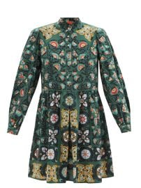 Green Shorty floral-print silk-satin dress  La DoubleJ  FASHION US at Matches