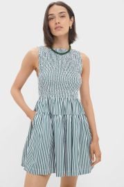 Green Stripe Cosima Mini Nap Dress Hill House Home at Tuckernuck