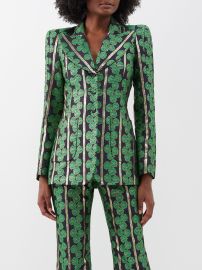 Green The Charlatan floral-jacquard suit jacket The Vampirex27s Wife FASHION US at Matches