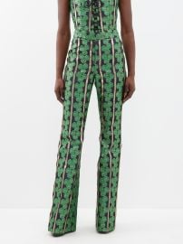 Green The Charlatan floral-jacquard trousers The Vampirex27s Wife FASHION US at Matches