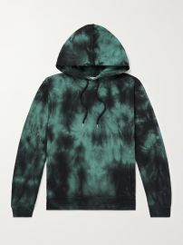 Green Tie-Dyed Cotton-Jersey Hoodie DRIES VAN NOTEN MR PORTER at Mr Porter