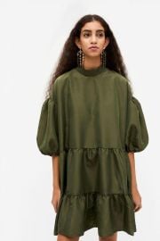 Green Trapeze Dress by Zara at Zara