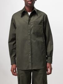 Green V-Logo patch pocket technical-shell shirt Valentino Garavani MATCHES UK at Matches