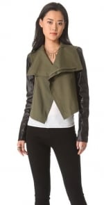 Green and leather jacket like Emilys at Shopbop