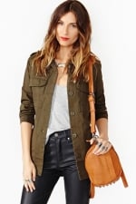 Green army jacket like Leslies at Nasty Gal