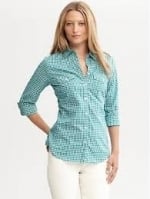 Green check shirt from Banana Republic at Banana Republic